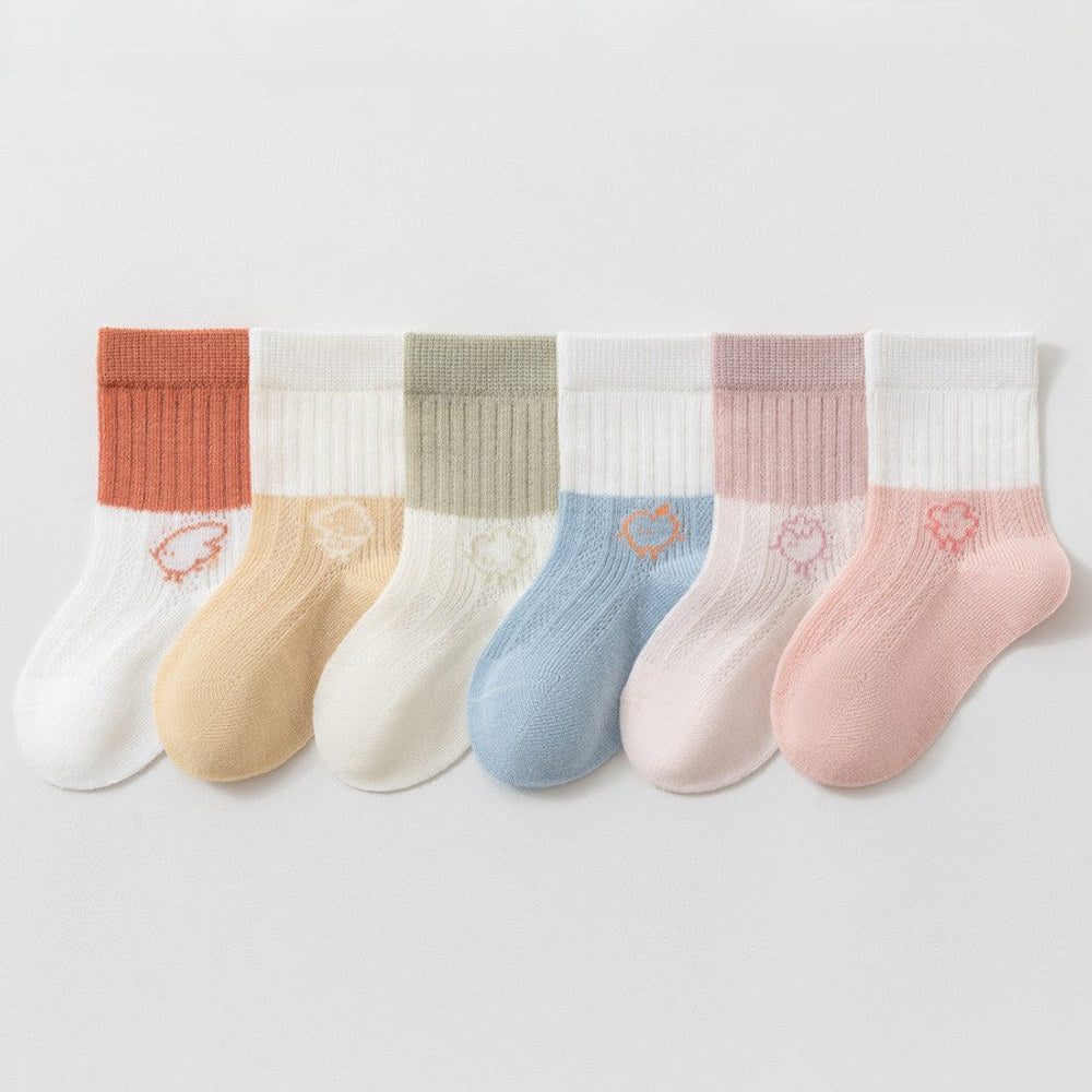 MyKids-USA® Baby Kids Breathable Color Patchwork Socks
