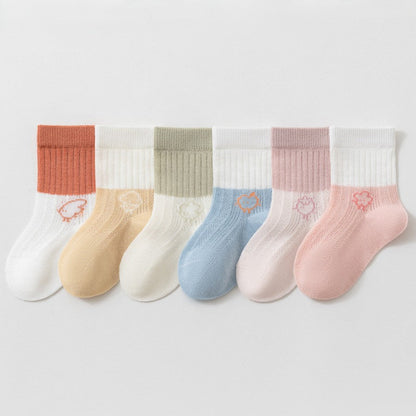 MyKids-USA® Baby Kids Breathable Color Patchwork Socks