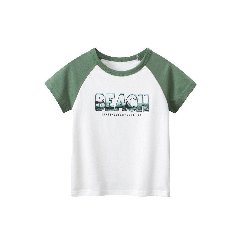 MyKids-USA® Boys’ Letters Pattern T-shirt in European and American Style