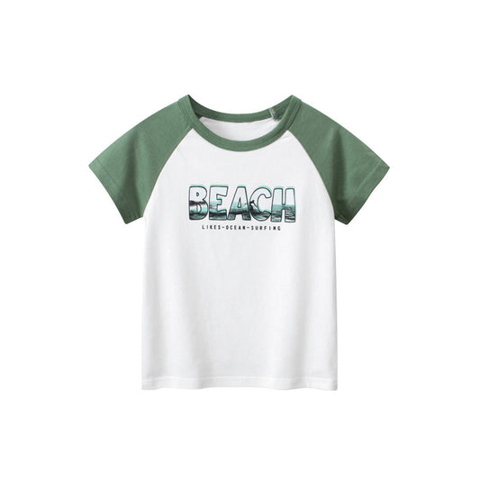 MyKids-USA® Boys’ Letters Pattern T-shirt in European and American Style