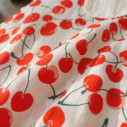 MyKids-USA® Baby Girls Sleeveless Cherry Pattern Dress