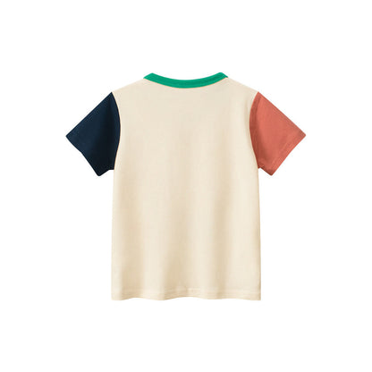 MyKids-USA® Boys’ Letters and Cartoon Pattern T-shirt in European and American Style