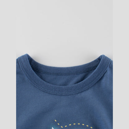MyKids-USA® Boys’ Letters and Cartoon Pattern T-shirt in European and American Style