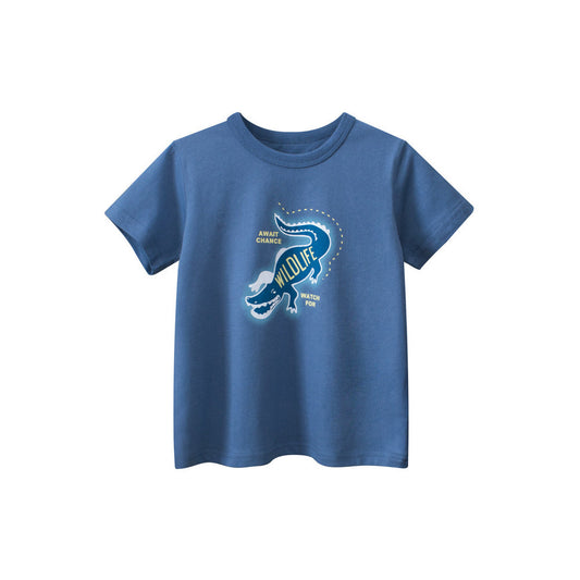 MyKids-USA® Boys’ Letters and Cartoon Pattern T-shirt in European and American Style