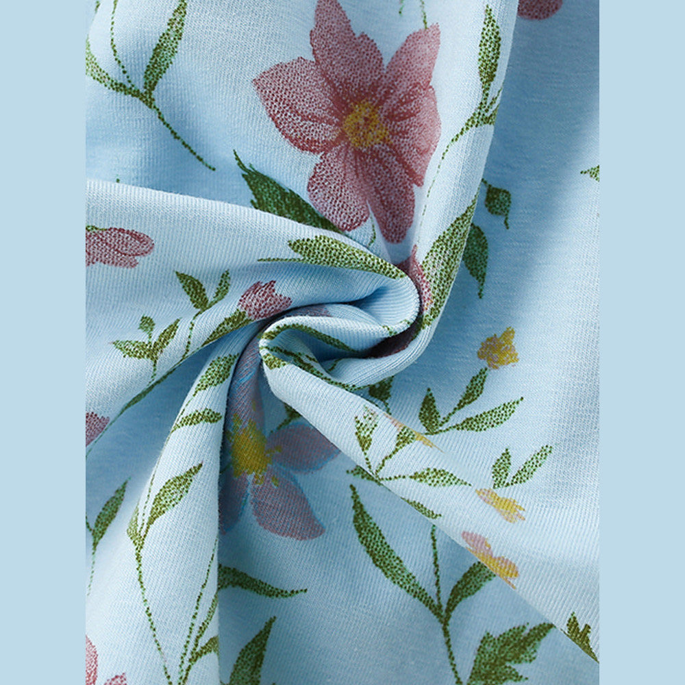 MyKids-USA® Short Sleeves Floral Dress for Stylish Girls