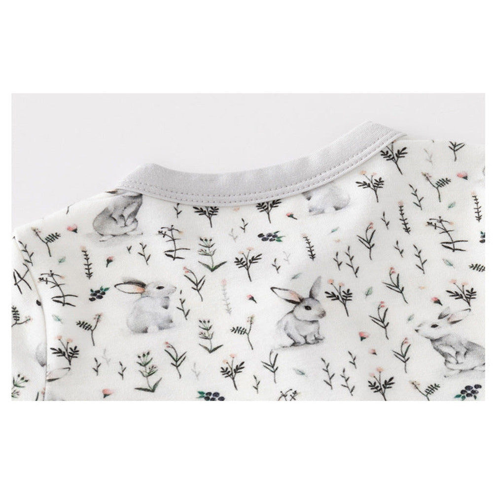 Summer Arrival Baby Short Sleeves Floral and Animals Pattern Rompers Bodysuits