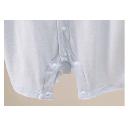 Summer Arrival Baby Short Sleeves Solid Color Single Breasted Rompers Bodysuits