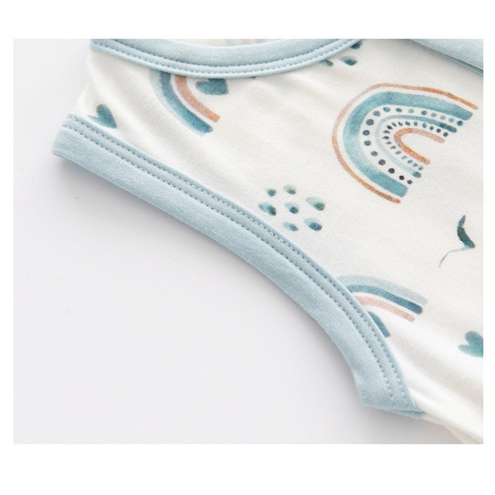 Summer Arrival Baby Sleeveless Floral and Animals Pattern Bodysuits