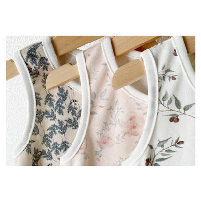 Summer Arrival Baby Sleeveless Floral Pattern Bodysuits