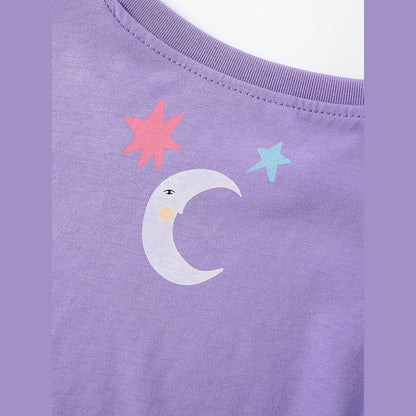 Summer Girls’ Cartoon Pattern T-shirt in European and American Style