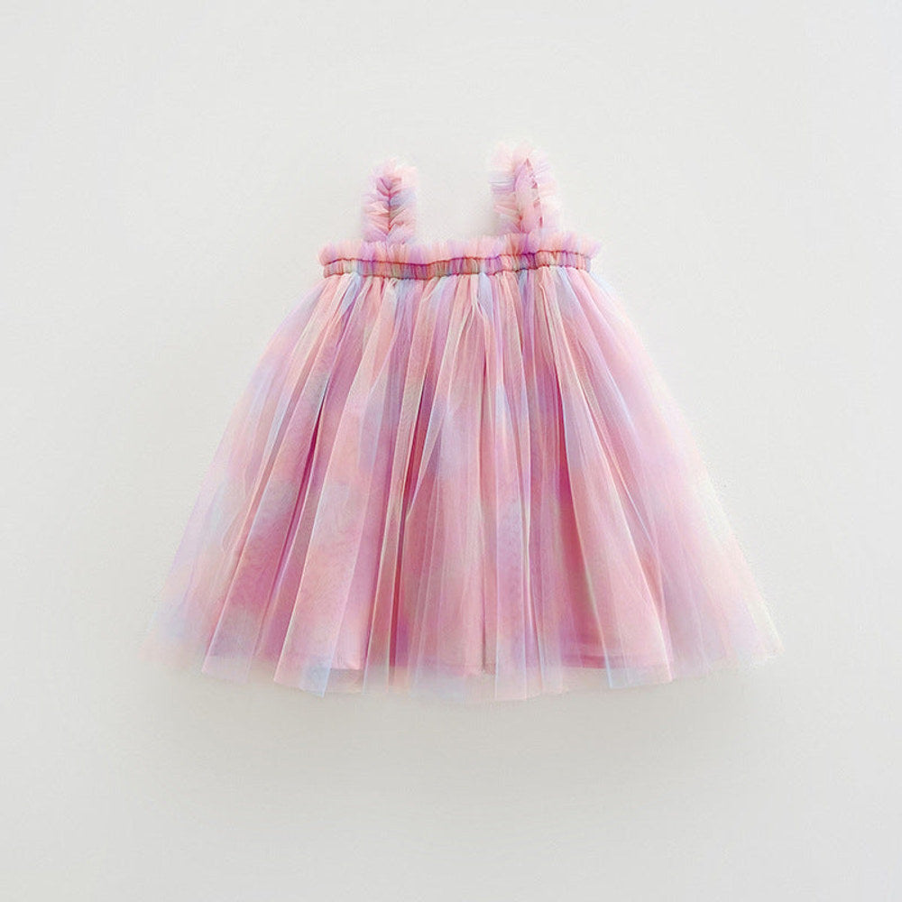 MyKids-USA® Summer Baby Kids Girls Sleeveless Gradient Tulle Strap Dress