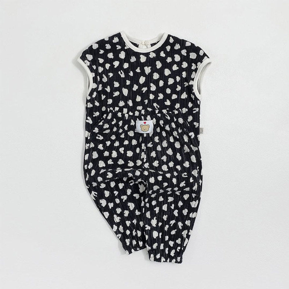 MyKids-USA® Arrival Summer Baby Kids Girls Sleeveless Hearts Pattern Vest and Pants Clothing Set