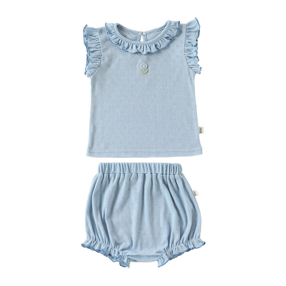 MyKids-USA® Arrival Summer Baby Kids Girls Sleeveless Fruits Pattern Vest and Shorts Clothing Set