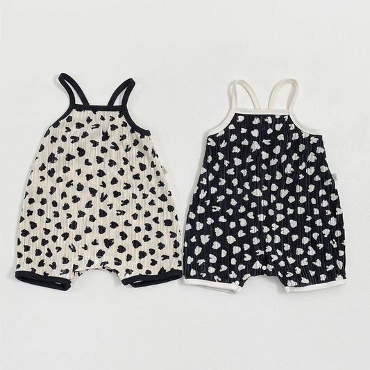 MyKids-USA® Summer Arrival Baby Sleeveless Hearts Pattern Rompers Bodysuits