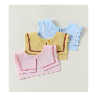 MyKids-USA® Adorable Letters Pattern Snap-on Square Shaped Bib