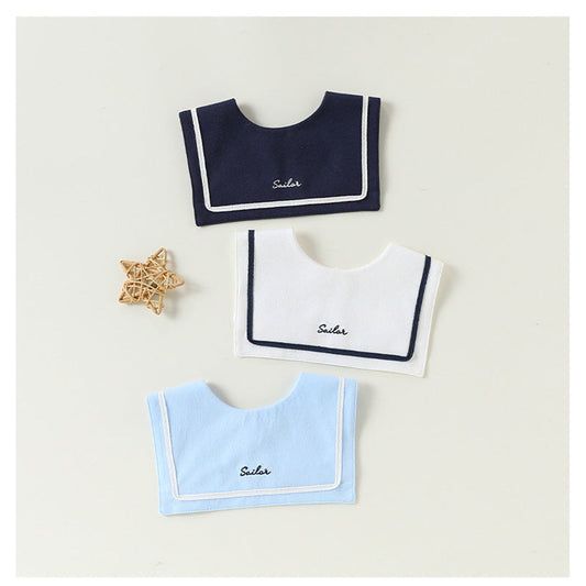 MyKids-USA® Adorable Letters Pattern Snap-on Square Shaped Bib