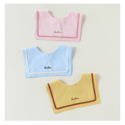 MyKids-USA® Adorable Letters Pattern Snap-on Square Shaped Bib