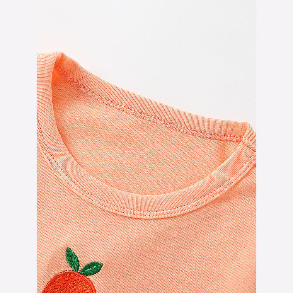 MyKids-USA® Arrival Summer Baby Kids Girls Short Sleeves Apple Pattern T-shirt and Shorts Clothing Set