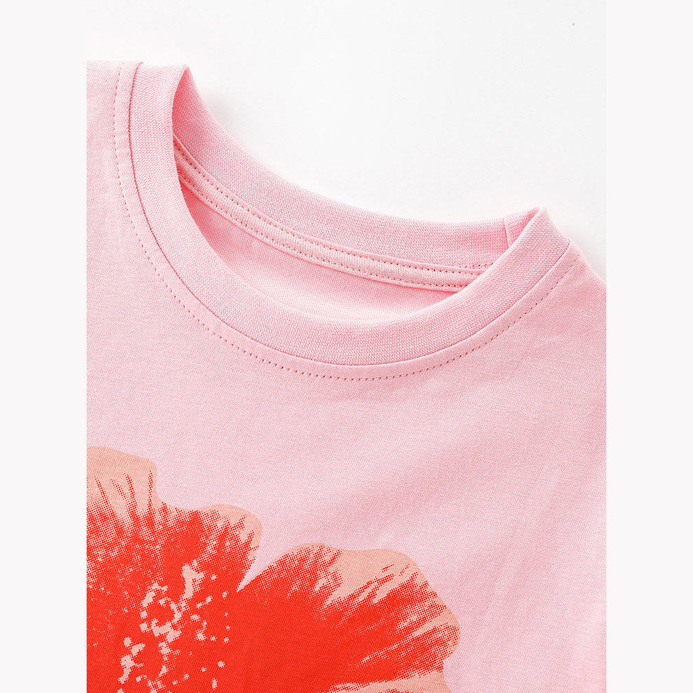 MyKids-USA® Arrival Summer Baby Kids Girls Short Sleeves Flowers Pattern T-shirt and Shorts Clothing Set