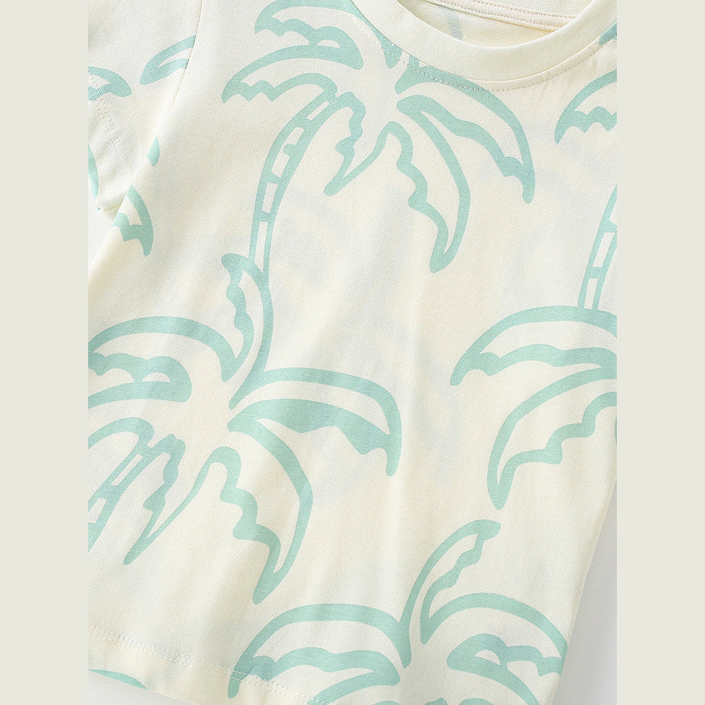 MyKids-USA® Arrival Summer Baby Kids Boys Short Sleeves Palm Tree Pattern T-shirt and Shorts Clothing Set
