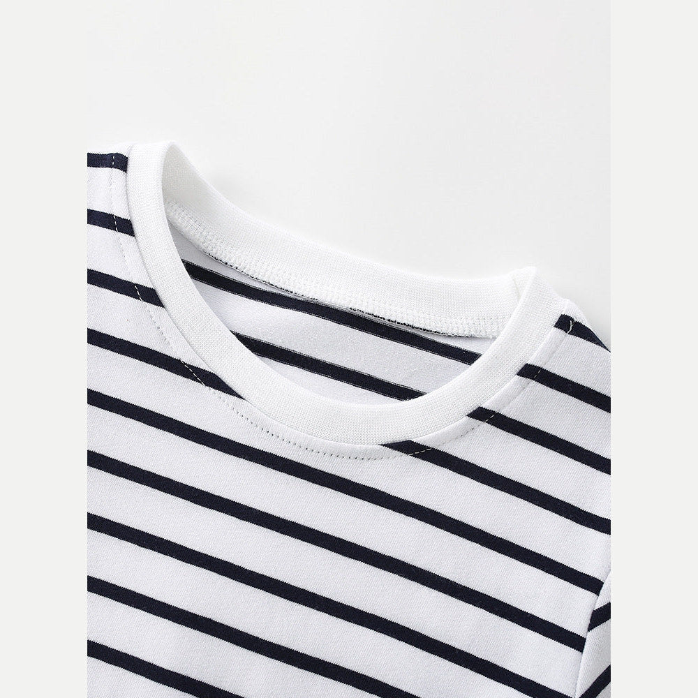 MyKids-USA® Summer Girls’ Fruits and Striped Pattern T-shirt