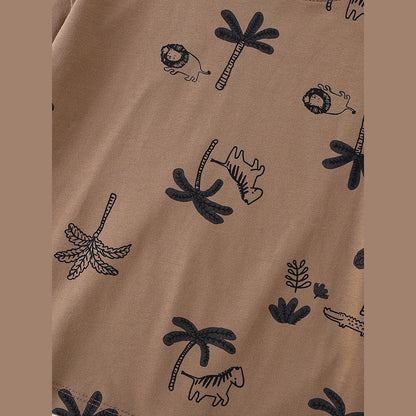 MyKids-USA® Arrival Summer Baby Kids Boys Short Sleeves Palm Tree Pattern T-shirt and Shorts Clothing Set