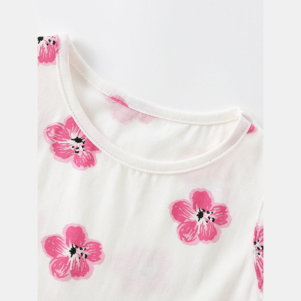 MyKids-USA® Summer Baby Kids Girls Sleeveless Floral Pattern Dress