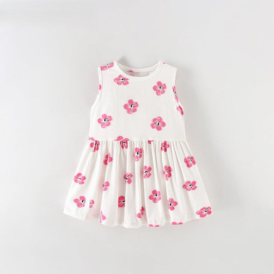 MyKids-USA® Baby Kids Girls Sleeveless Floral Pattern Dress