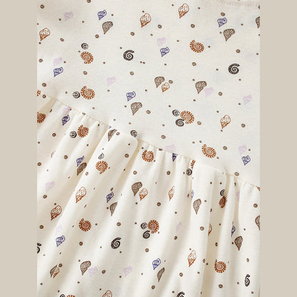 MyKids-USA® Summer Baby Kids Girls Short Sleeves Shells Pattern Dress