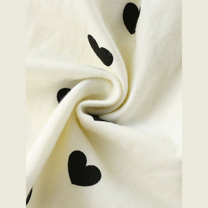 MyKids-USA® Summer Baby Kids Girls Fly Sleeves Hearts Pattern Dress