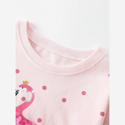 MyKids-USA® Arrival Summer Baby Kids Girls Short Sleeves Dots Pattern T-shirt and Shorts Clothing Set