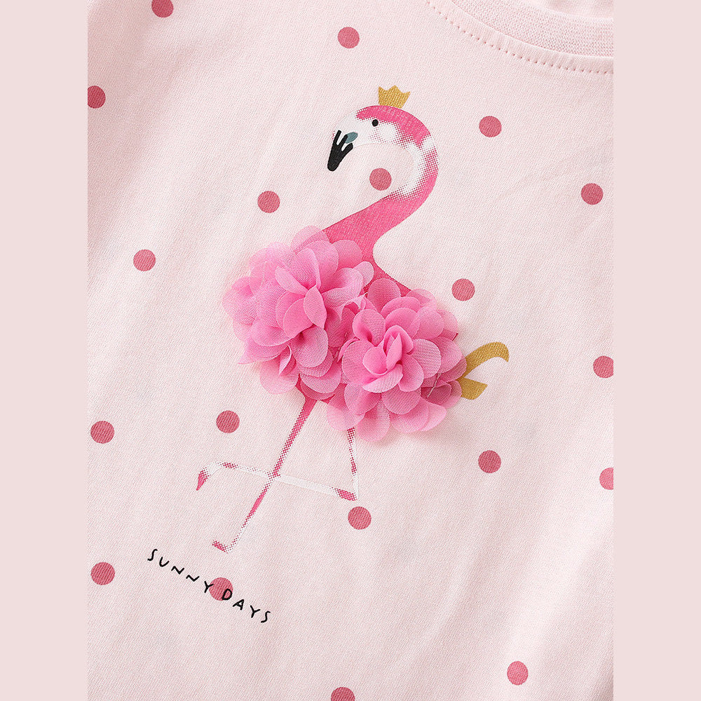 MyKids-USA® Arrival Summer Baby Kids Girls Short Sleeves Dots Pattern T-shirt and Shorts Clothing Set