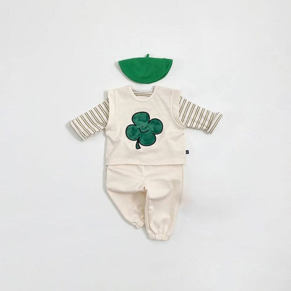 MyKids-USA® Arrival Autumn Baby Kids Long Sleeves Top, Cartoon Vest and Pants Clothing Set