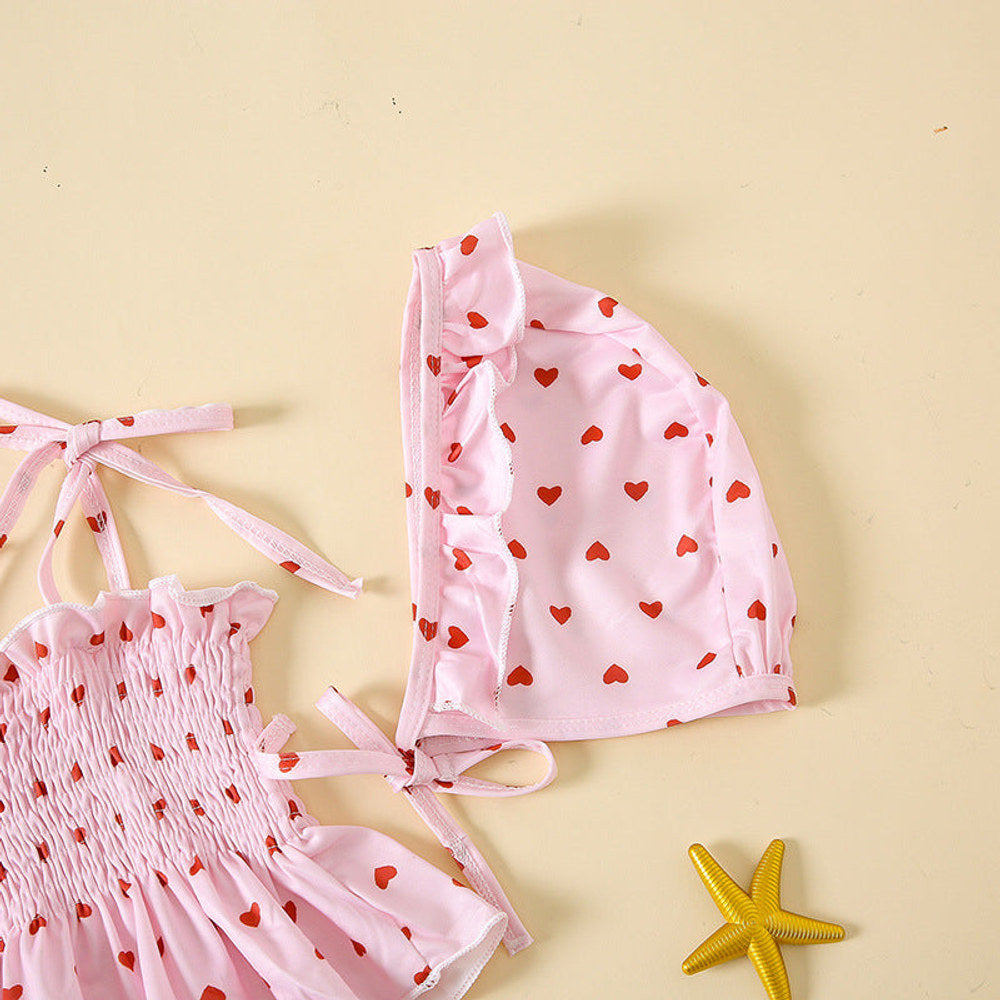 MyKids-USA® Arrival Girls’ Hearts Pattern Swimwear Set