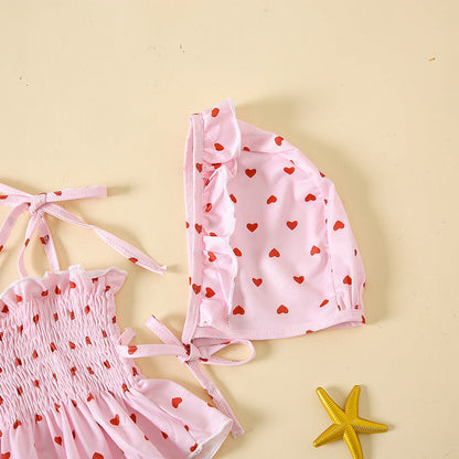 MyKids-USA® Arrival Girls’ Hearts Pattern Swimwear Set