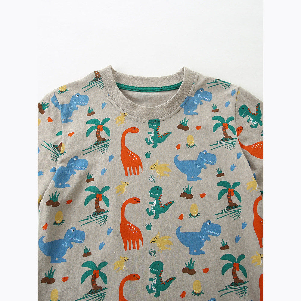 MyKids-USA® Arrival Summer Baby Kids Boys Short Sleeves Cartoon Pattern T-shirt and Shorts Clothing Set