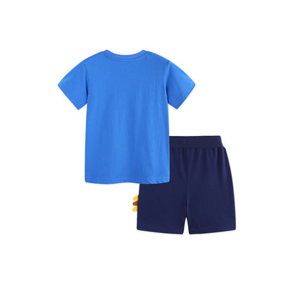 MyKids-USA® Arrival Summer Baby Kids Boys Short Sleeves Cartoon Pattern T-shirt and Shorts Clothing Set