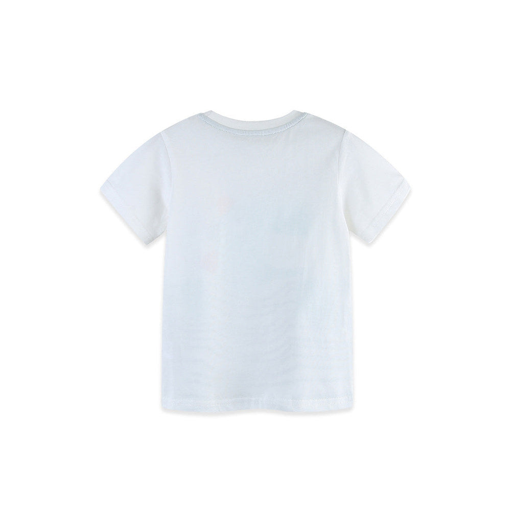 MyKids-USA® Summer Boys’ Cartoon Pattern Striped T-shirt in European and American Style