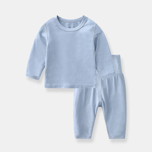 MyKids-USA® Design Baby Kids Unisex Long Sleeves Solid Color Top with Pants Set