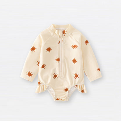 MyKids-USA® Summer Arrival Baby Girls Casual Cute Pattern Zip-up Swimwear