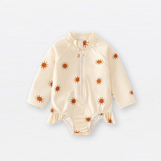 MyKids-USA® Summer Arrival Baby Girls Casual Cute Pattern Zip-up Swimwear