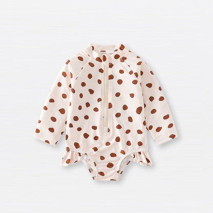 MyKids-USA® Summer Arrival Baby Girls Casual Cute Pattern Zip-up Swimwear