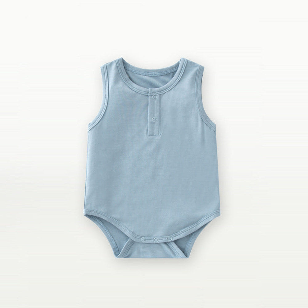 MyKids-USA® Summer Arrival Sleeveless Solid Color Bodysuit
