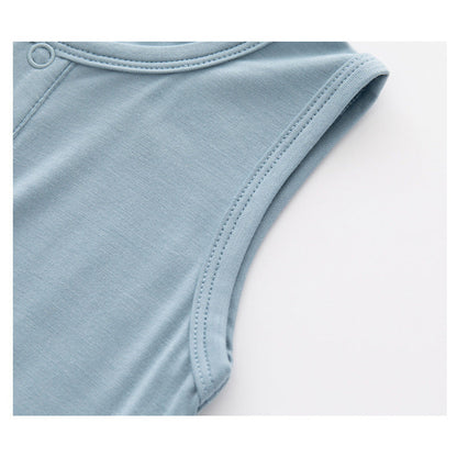 MyKids-USA® Summer Arrival Sleeveless Solid Color Bodysuit