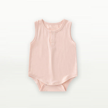 MyKids-USA® Summer Arrival Sleeveless Solid Color Bodysuit