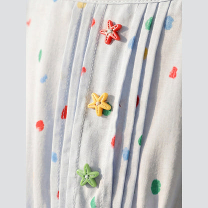 MyKids-USA® Summer Arrival Short Sleeves Polka Dots Pattern Dress for Stylish Girls