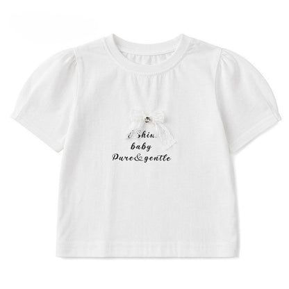 MyKids-USA® Arrival Summer Baby Kids Girls Short Sleeves Letters Pattern T-shirt and Plaid Skirt