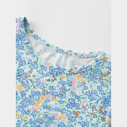 MyKids-USA® Summer Baby Kids Girls Short Sleeves Floral Pattern Dress