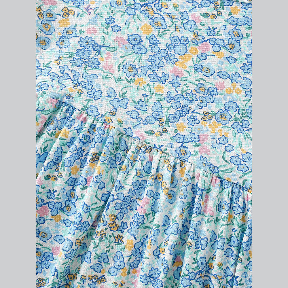 MyKids-USA® Summer Baby Kids Girls Short Sleeves Floral Pattern Dress