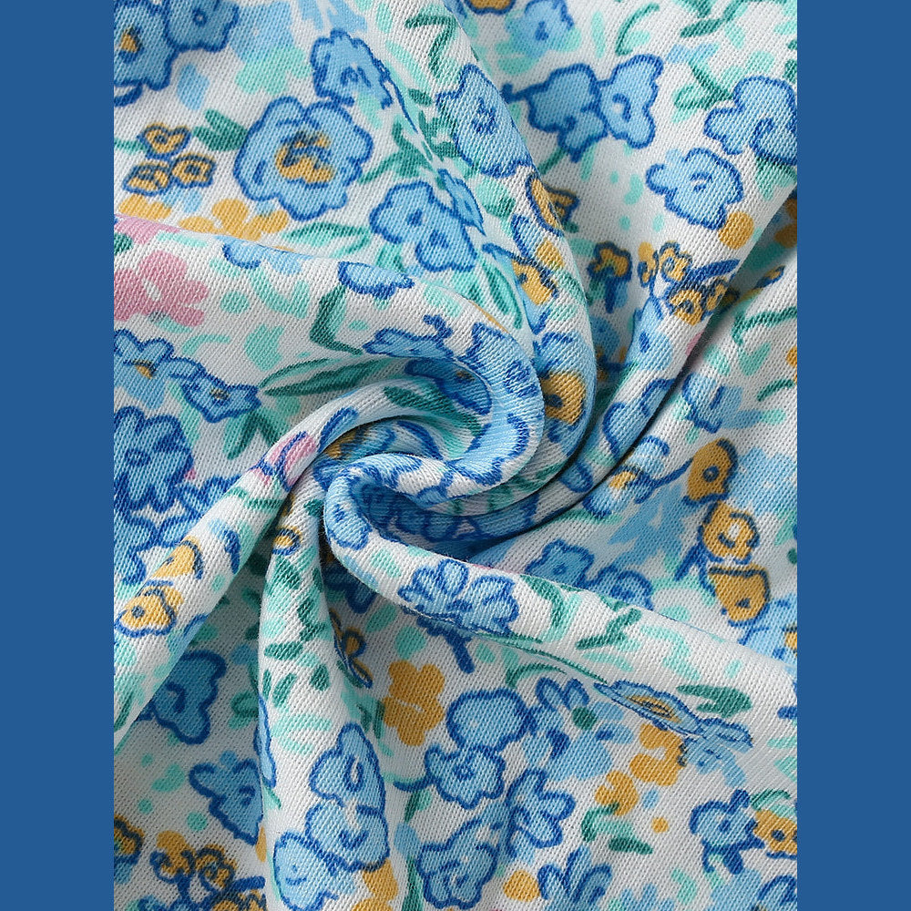 MyKids-USA® Summer Baby Kids Girls Short Sleeves Floral Pattern Dress